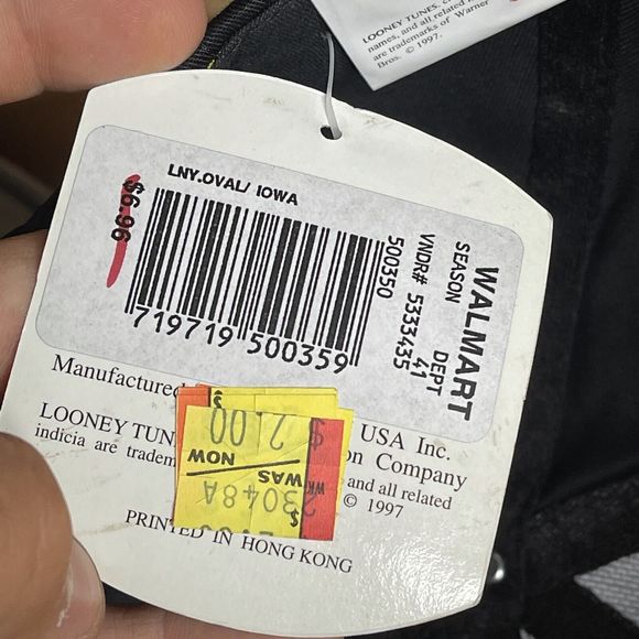 Vintage NEW 1997 The University Of Iowa Looney Tunes Bugs Bunny Snapback Cap Hat - Picture 11 of 12